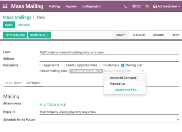 Miniatura Odoo Automatización de Marketing