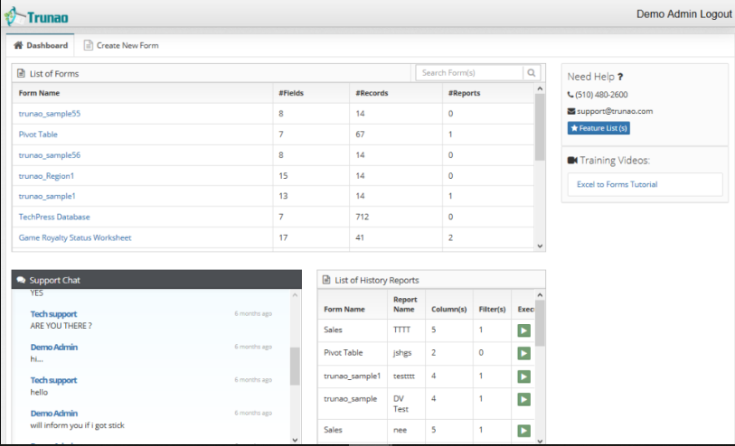 Trunao Base de Datos