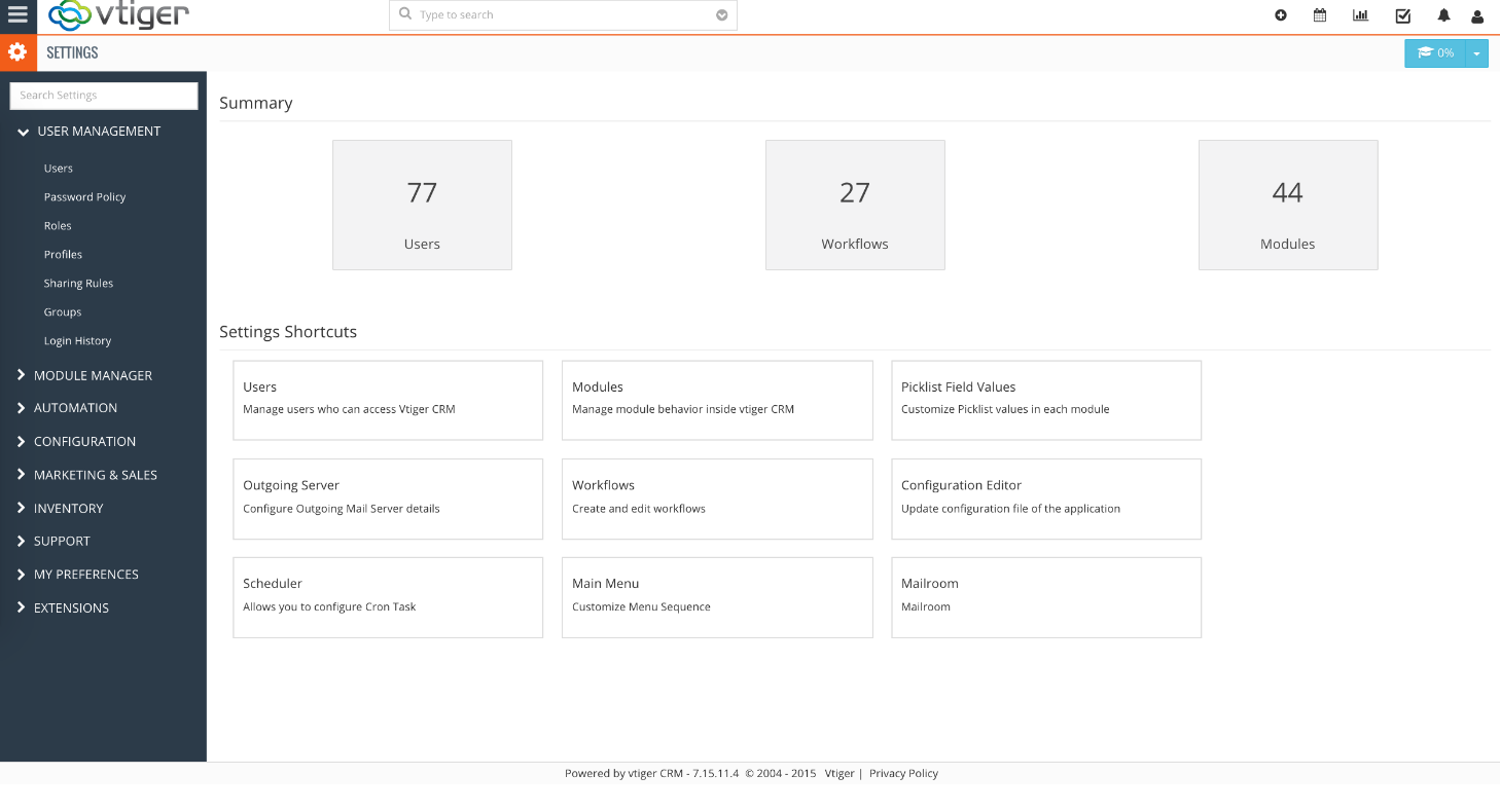 Vtiger Help Desk