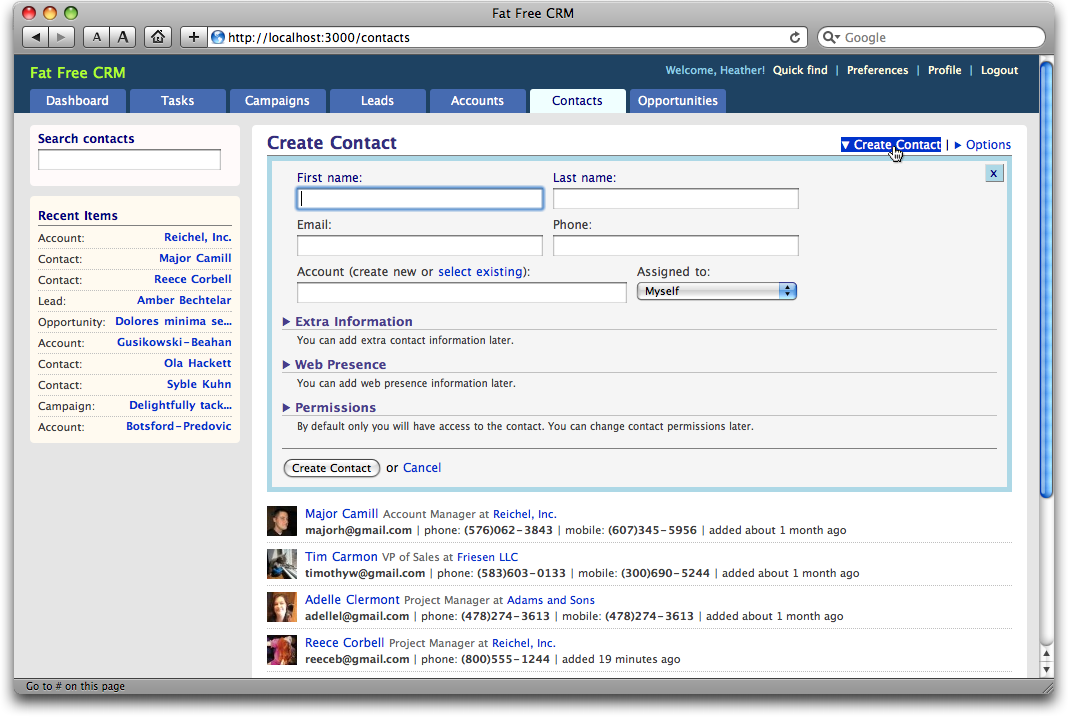 Fat Free CRM