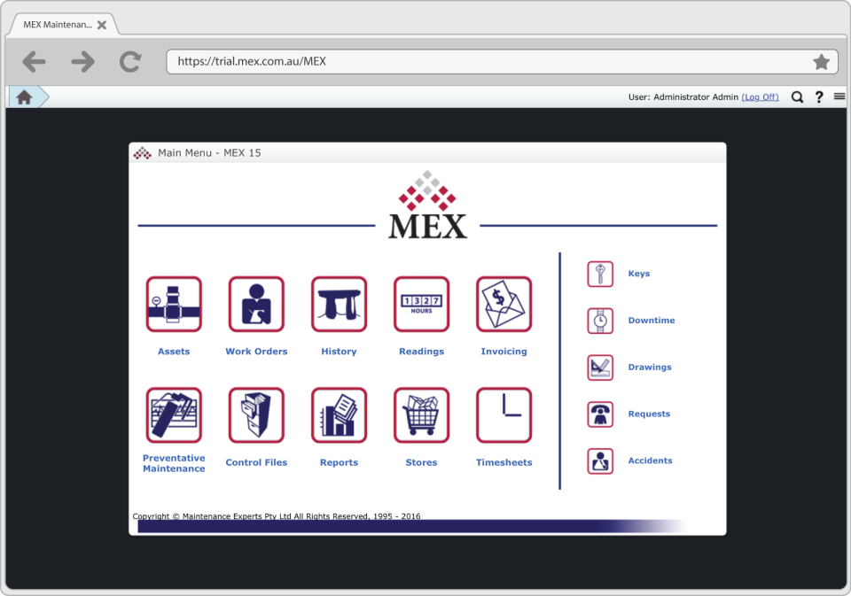 MEX Maintenance Software