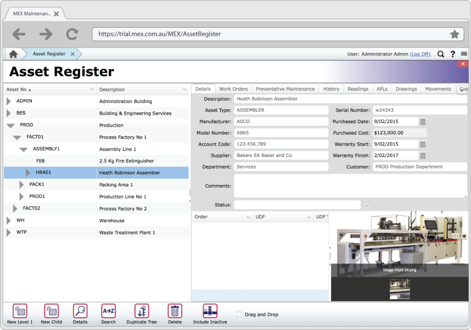 MEX Maintenance Software