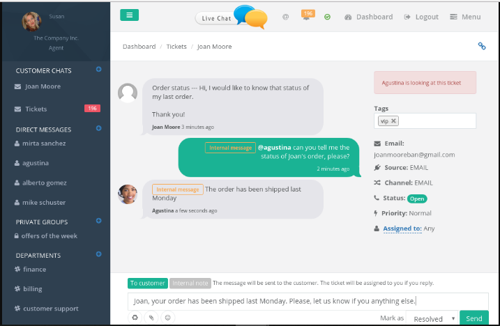 AsisteClick Live Chat