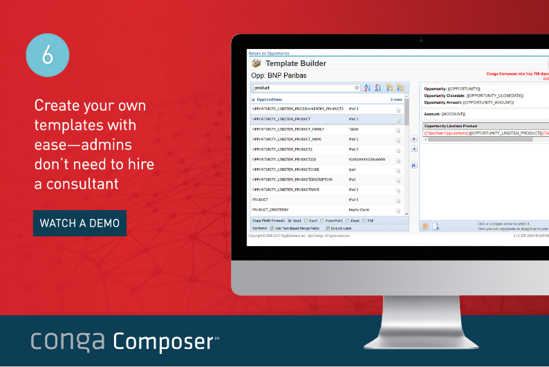 Conga Composer precios, funciones y opiniones