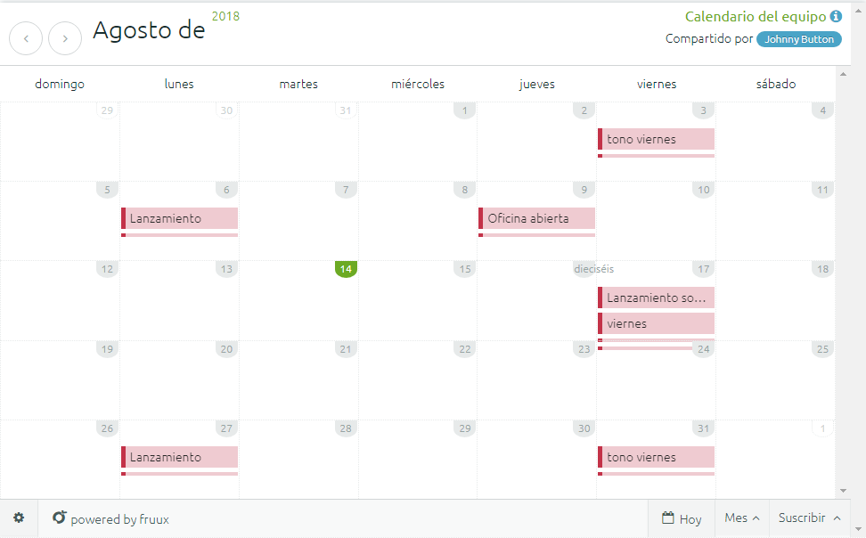 Fruux Gestión de Proyectos