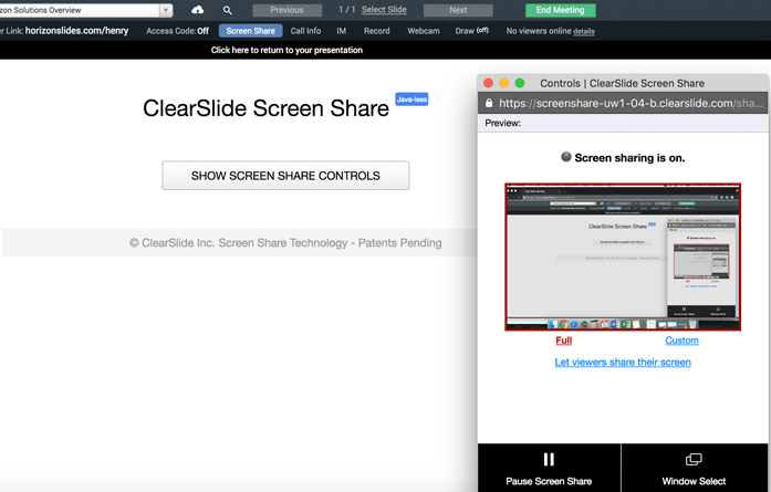 ClearSlide Presentations