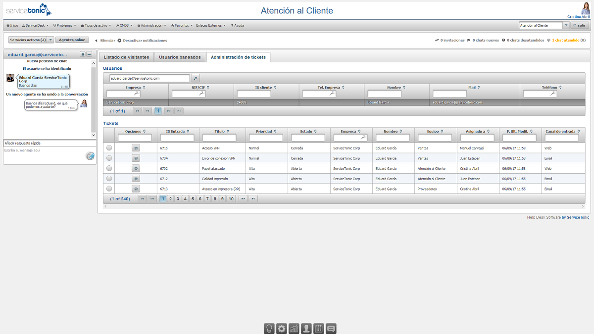 ServiceTonic Chat