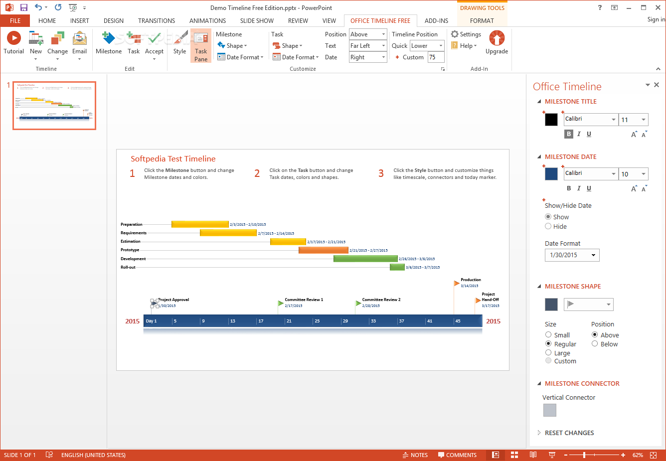 office timeline for powerpoint