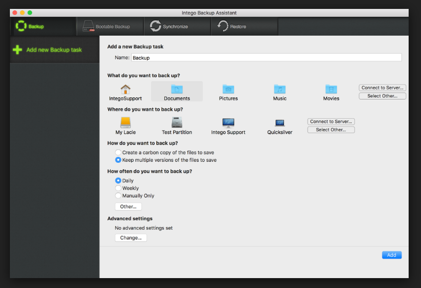 Intego Backup Assistant