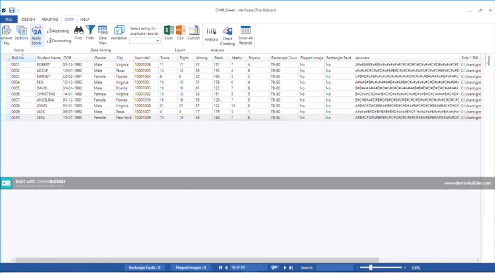 Verificare Software OMR