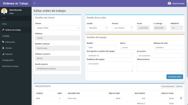Sistema web