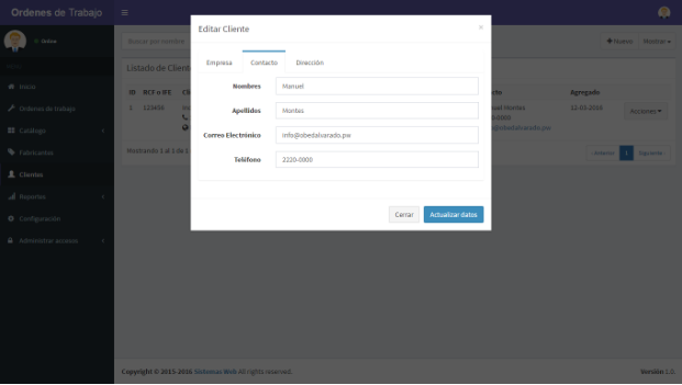 Sistema web